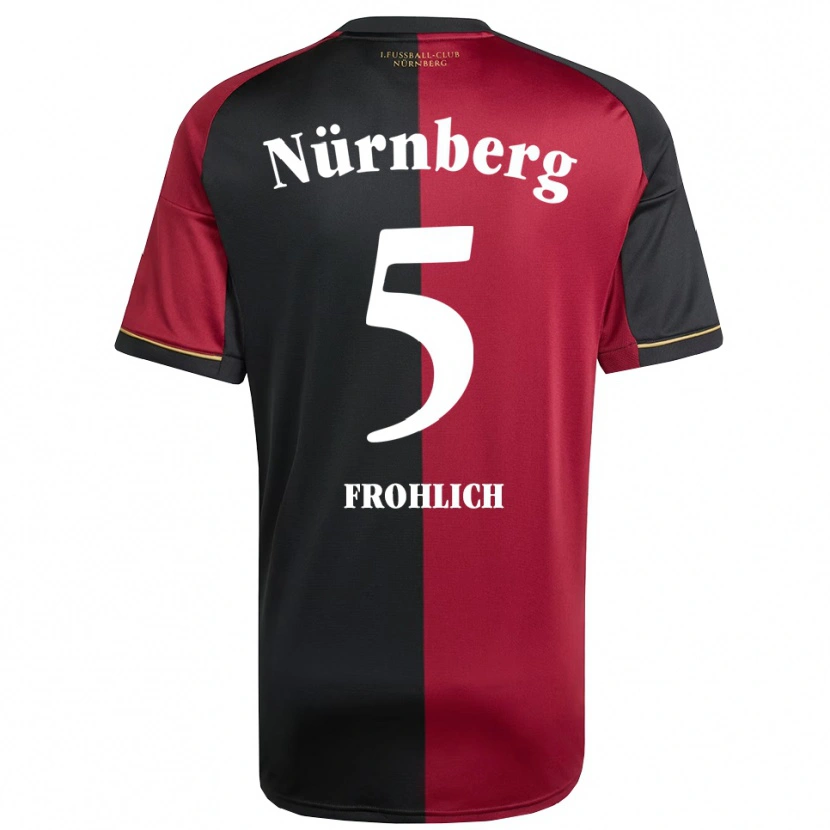 Danxen Kvinnor Clara Fröhlich #5 Vinröd Svart Hemmatröja Matchtröjor 2025/26 Tröjor T-Tröja