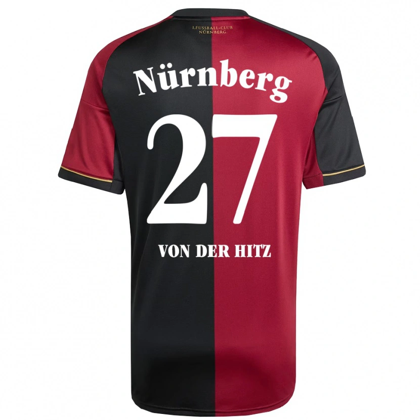 Danxen Kvinnor Justin Von Der Hitz #27 Vinröd Svart Hemmatröja Matchtröjor 2025/26 Tröjor T-Tröja