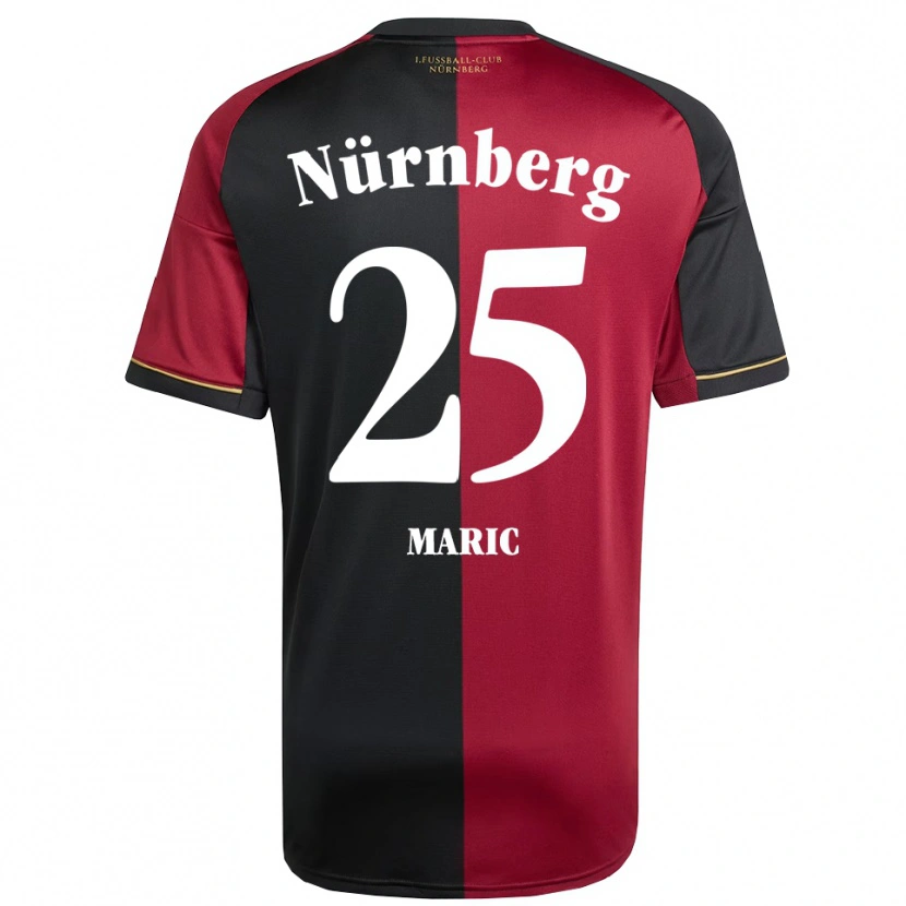 Danxen Kvinnor Luka Maric #25 Vinröd Svart Hemmatröja Matchtröjor 2025/26 Tröjor T-Tröja
