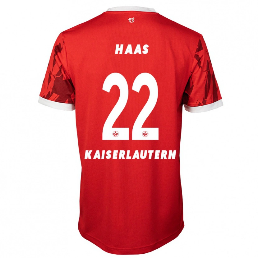 Danxen Kvinnor Mika Haas #22 Röd Vit Hemmatröja Matchtröjor 2025/26 Tröjor T-Tröja