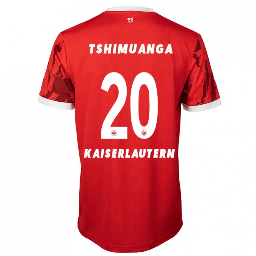 Danxen Kvinnor Aaron Tshimuanga #20 Röd Vit Hemmatröja Matchtröjor 2025/26 Tröjor T-Tröja