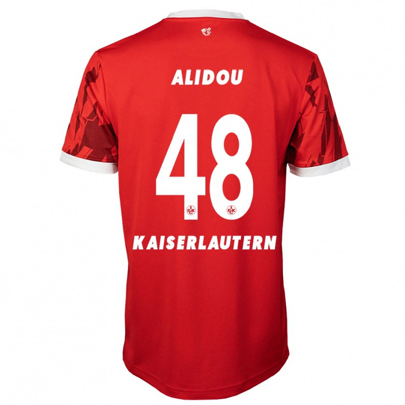 Danxen Kvinnor Faride Alidou #48 Röd Vit Hemmatröja Matchtröjor 2025/26 Tröjor T-Tröja