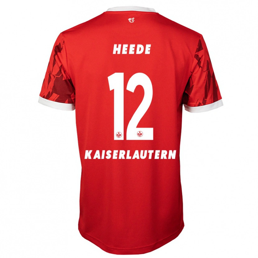 Danxen Kvinnor Jannis Heede #12 Röd Vit Hemmatröja Matchtröjor 2025/26 Tröjor T-Tröja