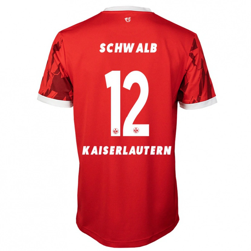 Danxen Kvinnor Yannick Schwalb #12 Röd Vit Hemmatröja Matchtröjor 2025/26 Tröjor T-Tröja