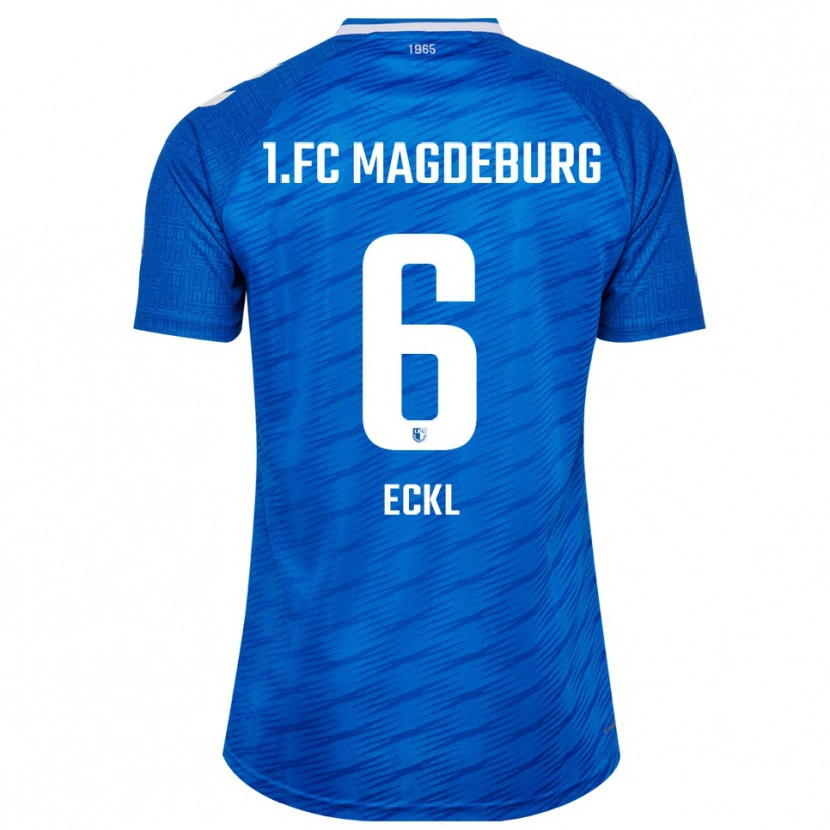 Danxen Kvinnor Hanna Eckl #6 Blå Vit Hemmatröja Matchtröjor 2025/26 Tröjor T-Tröja