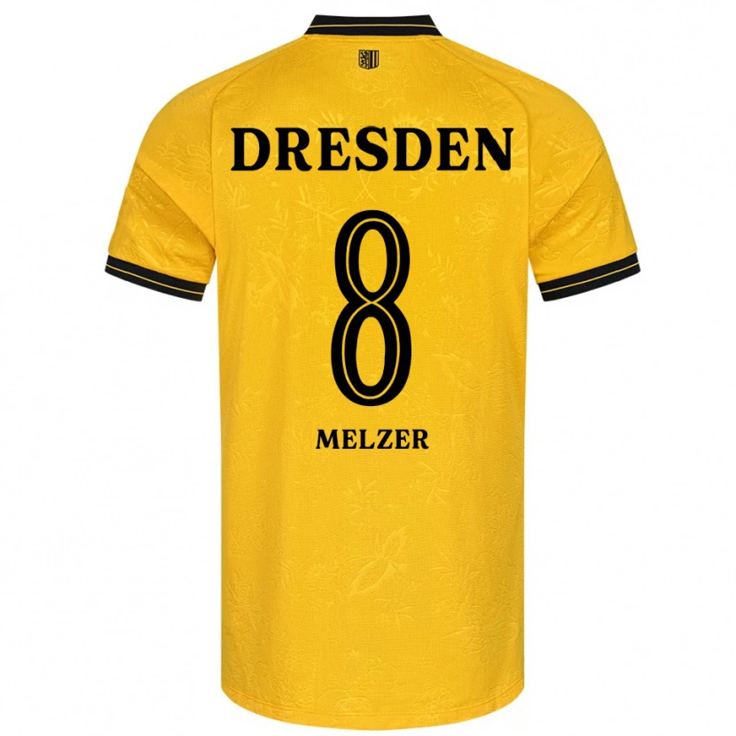 Danxen Kvinnor Otto Melzer #8 Gul Svart Hemmatröja Matchtröjor 2025/26 Tröjor T-Tröja