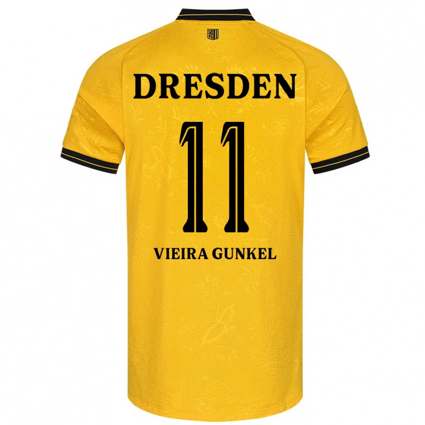 Danxen Kvinnor Joel Vieira Gunkel #11 Gul Svart Hemmatröja Matchtröjor 2025/26 Tröjor T-Tröja
