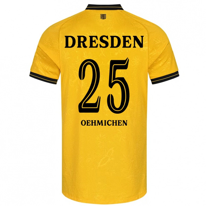 Danxen Kvinnor Jonas Oehmichen #25 Gul Svart Hemmatröja Matchtröjor 2025/26 Tröjor T-Tröja