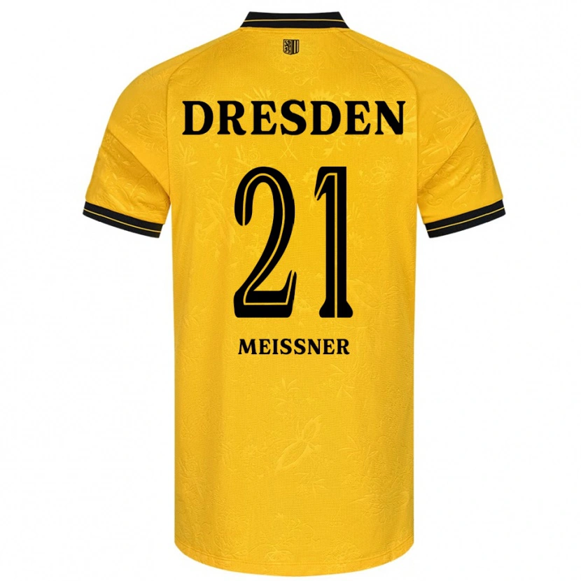 Danxen Kvinnor Robin Meißner #21 Gul Svart Hemmatröja Matchtröjor 2025/26 Tröjor T-Tröja