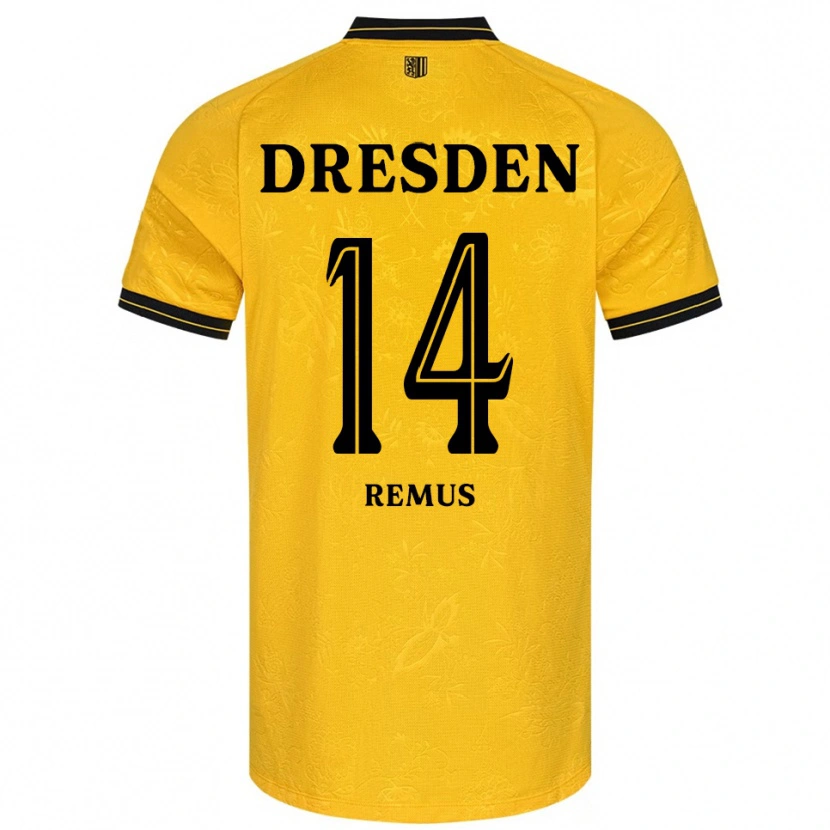 Danxen Kvinnor Niklas Remus #14 Gul Svart Hemmatröja Matchtröjor 2025/26 Tröjor T-Tröja