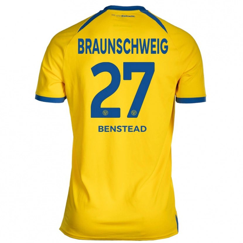 Danxen Kvinnor Jakob Benstead #27 Gul Blå Hemmatröja Matchtröjor 2025/26 Tröjor T-Tröja