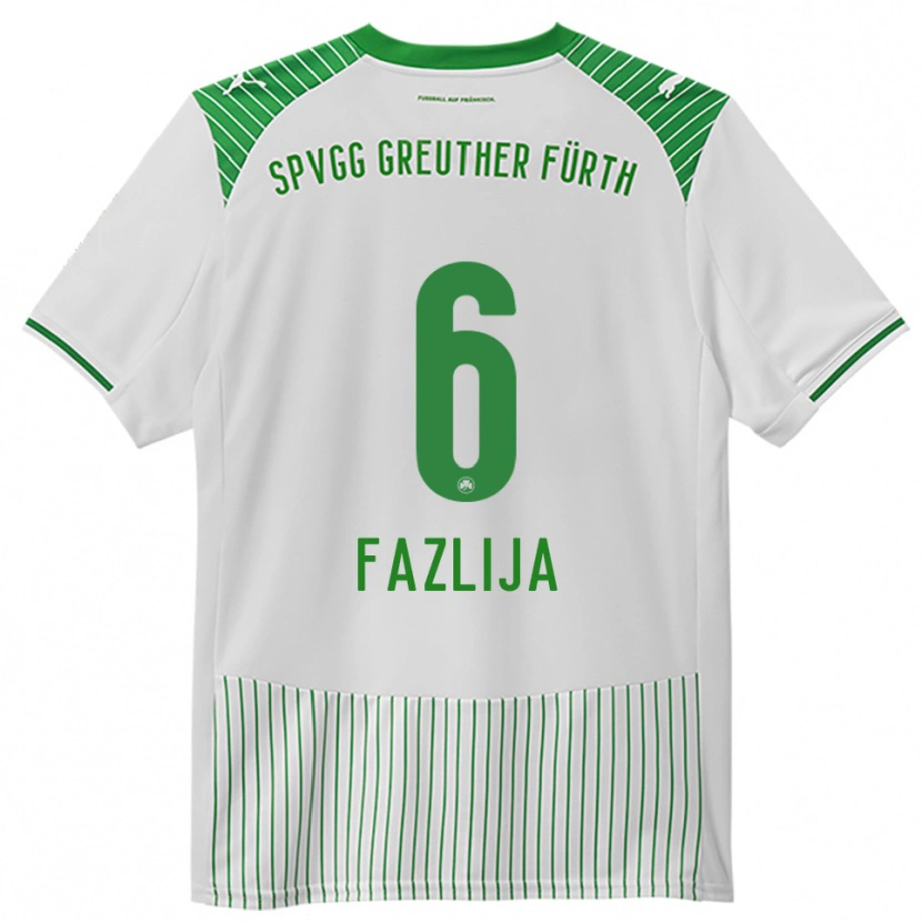 Danxen Kvinnor Arjanit Fazlija #6 Vit Grön Hemmatröja Matchtröjor 2025/26 Tröjor T-Tröja