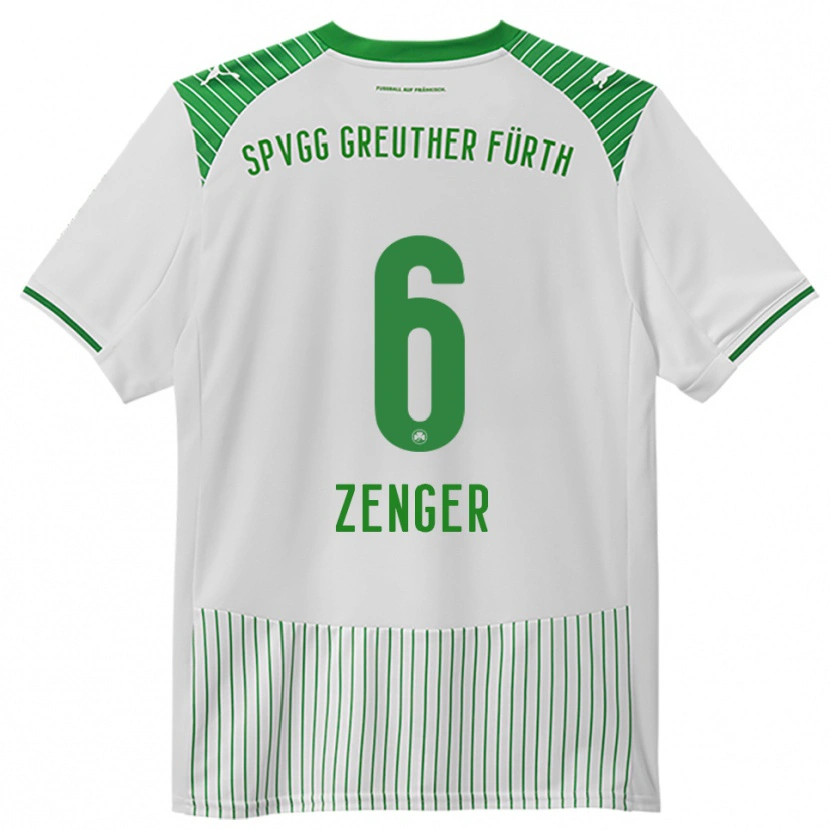 Danxen Kvinnor Marc Zenger #6 Vit Grön Hemmatröja Matchtröjor 2025/26 Tröjor T-Tröja