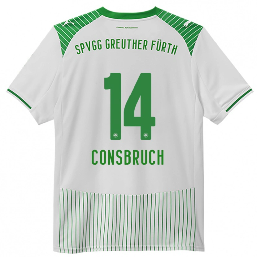 Danxen Kvinnor Jomaine Consbruch #14 Vit Grön Hemmatröja Matchtröjor 2025/26 Tröjor T-Tröja