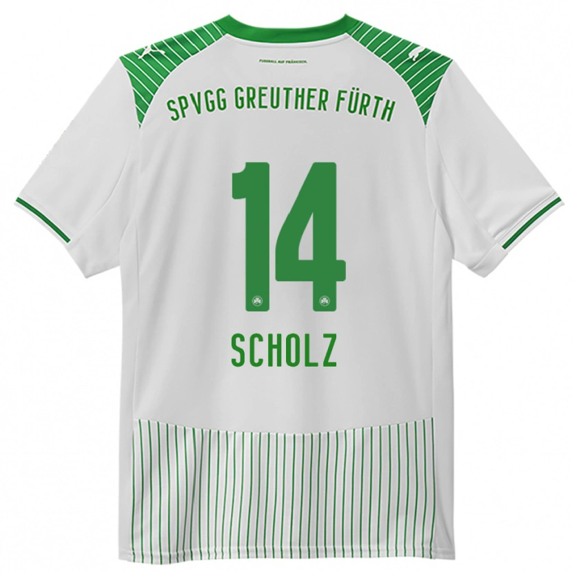 Danxen Kvinnor Yannick Scholz #14 Vit Grön Hemmatröja Matchtröjor 2025/26 Tröjor T-Tröja