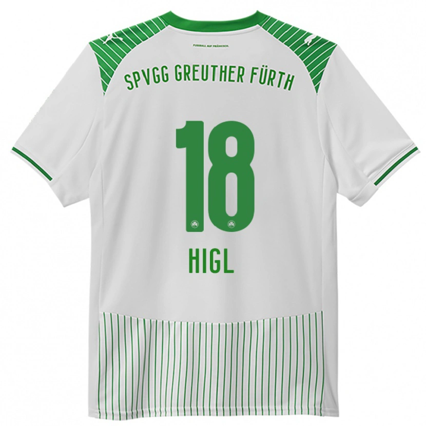 Danxen Kvinnor Felix Higl #18 Vit Grön Hemmatröja Matchtröjor 2025/26 Tröjor T-Tröja