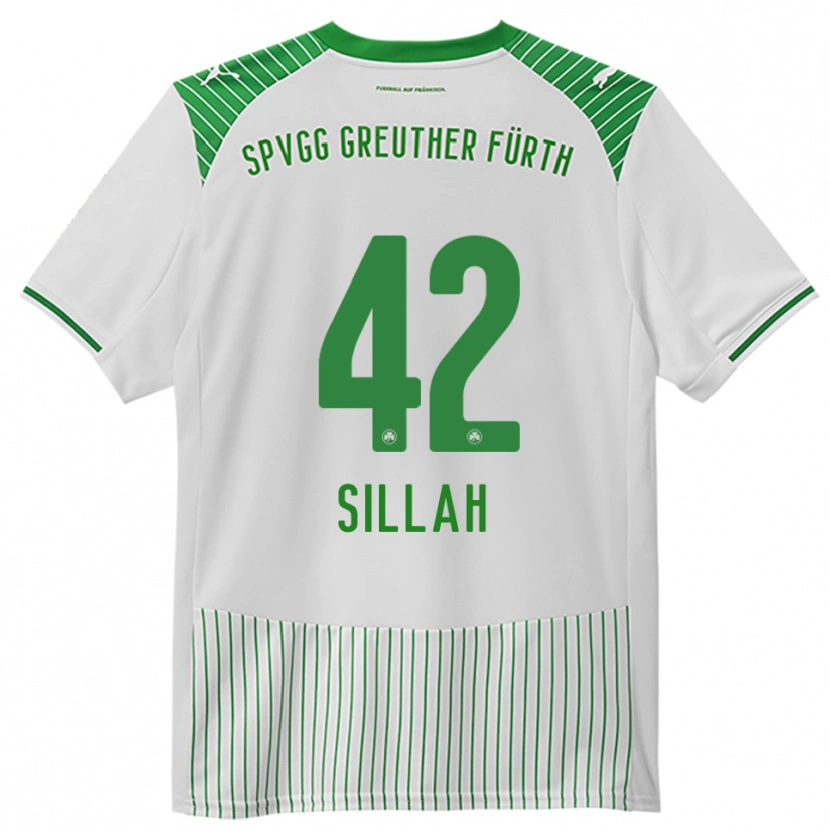 Danxen Kvinnor Omar Sillah #42 Vit Grön Hemmatröja Matchtröjor 2025/26 Tröjor T-Tröja