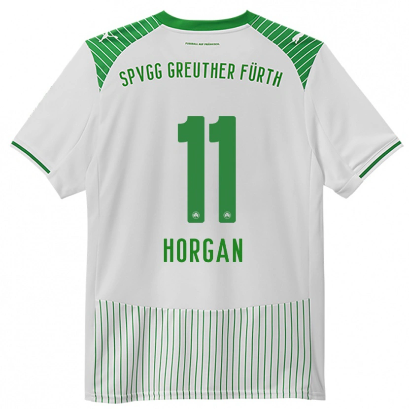 Danxen Kvinnor Finn Horgan #11 Vit Grön Hemmatröja Matchtröjor 2025/26 Tröjor T-Tröja
