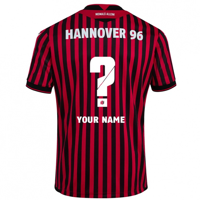 Danxen Kvinnor Ditt Namn #0 Röd Svart Hemmatröja Matchtröjor 2025/26 Tröjor T-Tröja