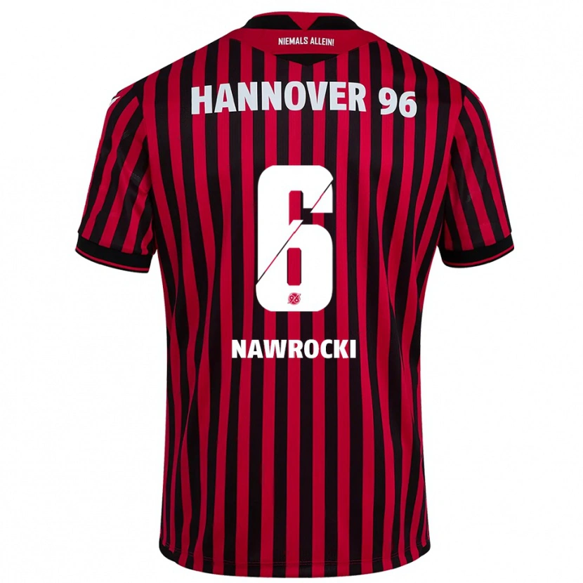 Danxen Kvinnor Maik Nawrocki #6 Röd Svart Hemmatröja Matchtröjor 2025/26 Tröjor T-Tröja