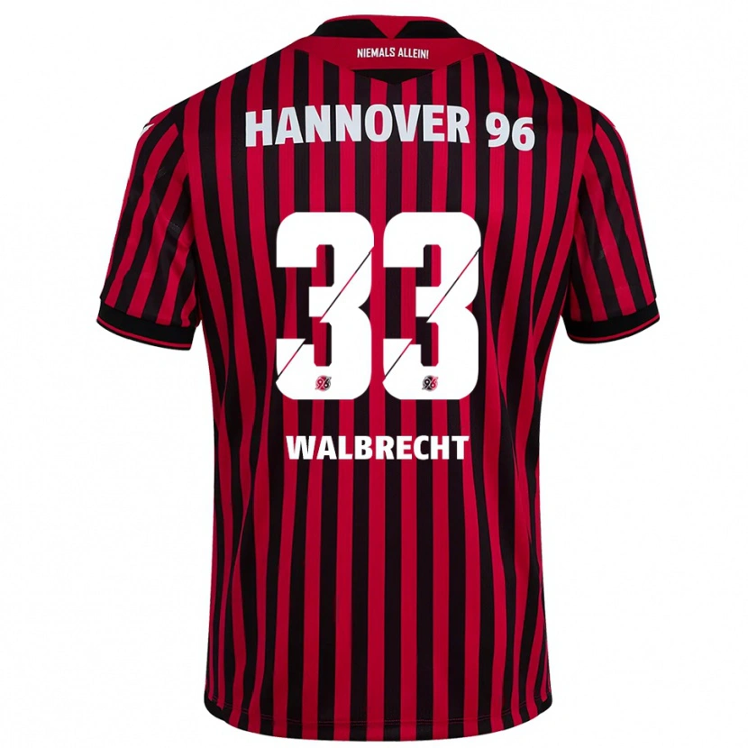 Danxen Kvinnor Tim Walbrecht #33 Röd Svart Hemmatröja Matchtröjor 2025/26 Tröjor T-Tröja