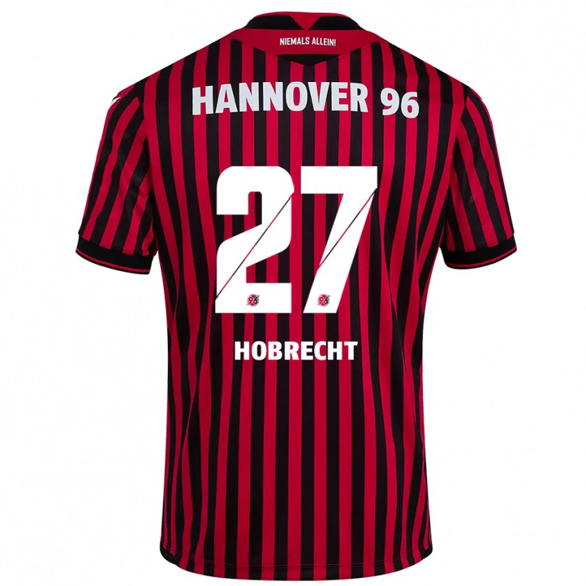 Danxen Kvinnor Tom Hobrecht #27 Röd Svart Hemmatröja Matchtröjor 2025/26 Tröjor T-Tröja