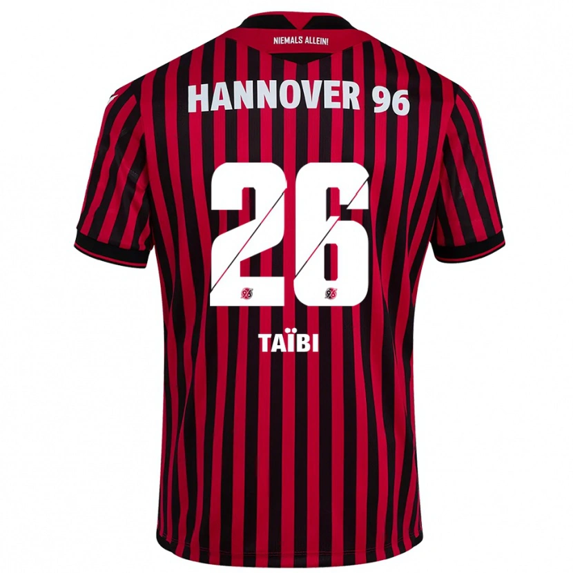 Danxen Kvinnor Waniss Taïbi #26 Röd Svart Hemmatröja Matchtröjor 2025/26 Tröjor T-Tröja