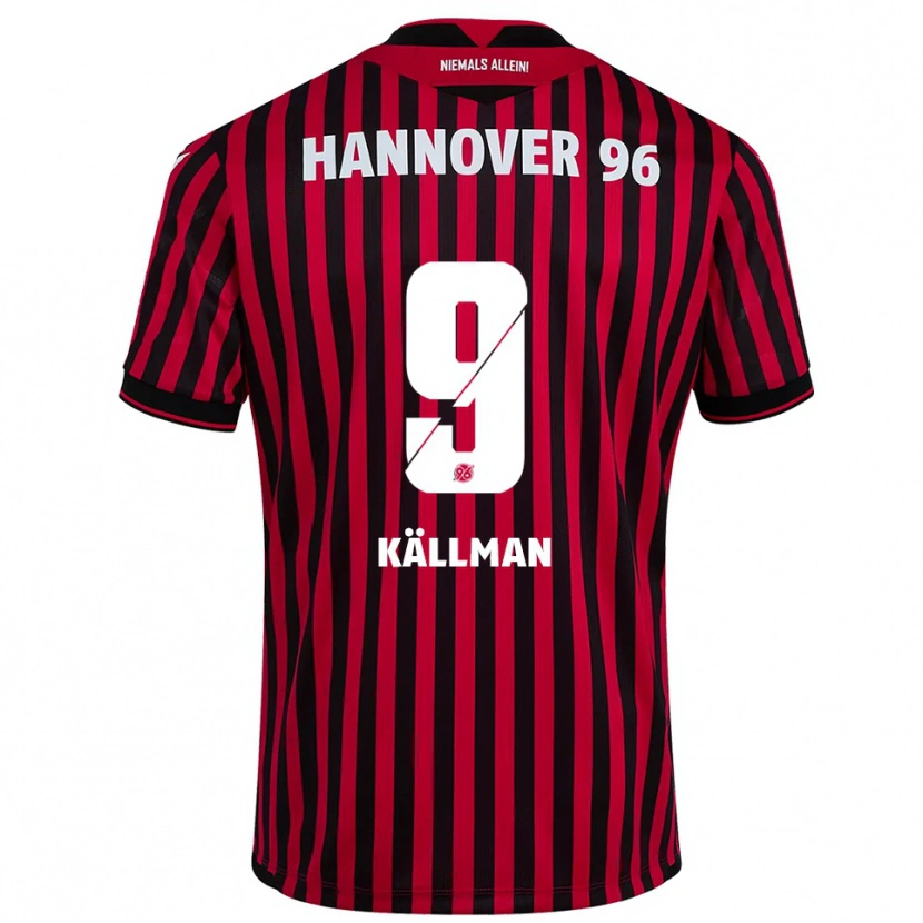 Danxen Kvinnor Benjamin Källman #9 Röd Svart Hemmatröja Matchtröjor 2025/26 Tröjor T-Tröja