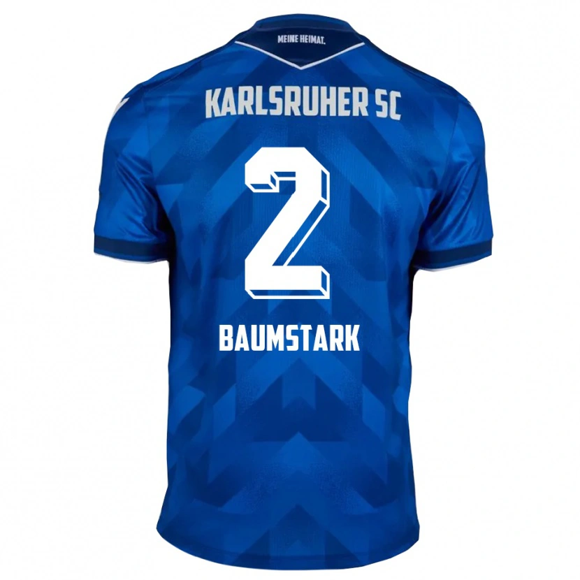 Danxen Kvinnor Max Baumstark #2 Blå Vit Hemmatröja Matchtröjor 2025/26 Tröjor T-Tröja