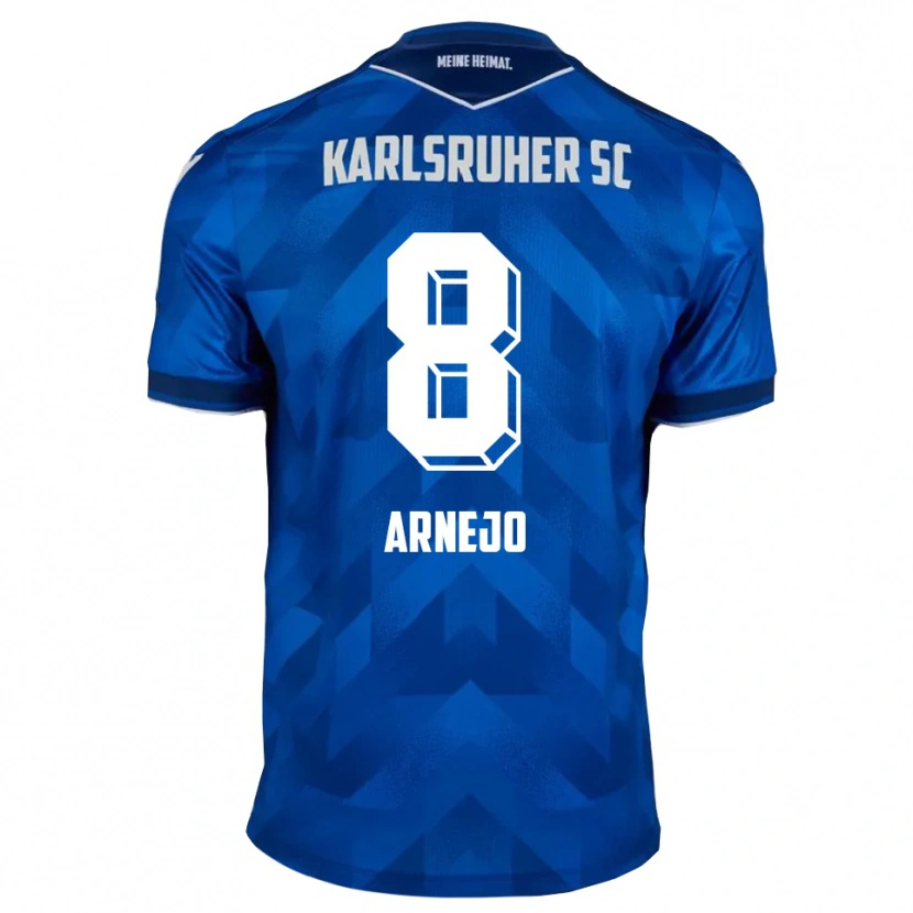 Danxen Kvinnor Diego Arnejo #8 Blå Vit Hemmatröja Matchtröjor 2025/26 Tröjor T-Tröja