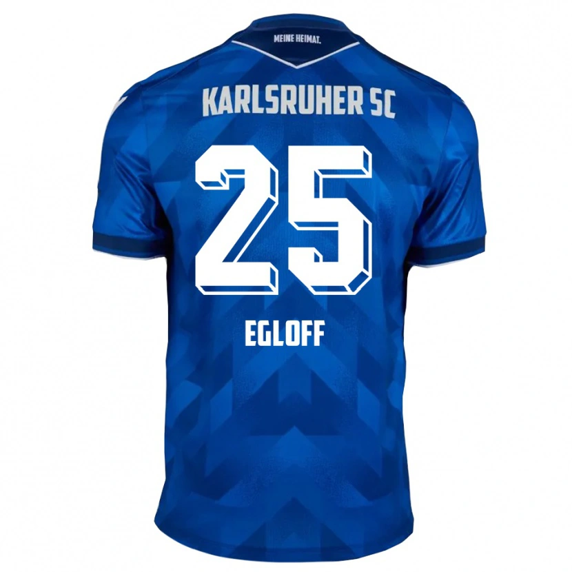 Danxen Kvinnor Lilian Egloff #25 Blå Vit Hemmatröja Matchtröjor 2025/26 Tröjor T-Tröja