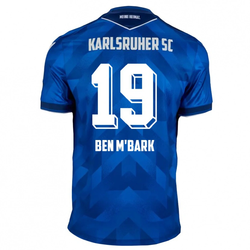 Danxen Kvinnor Mohamed Ben M'bark #19 Blå Vit Hemmatröja Matchtröjor 2025/26 Tröjor T-Tröja
