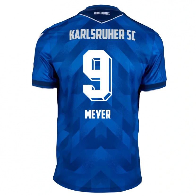 Danxen Kvinnor John Meyer #9 Blå Vit Hemmatröja Matchtröjor 2025/26 Tröjor T-Tröja
