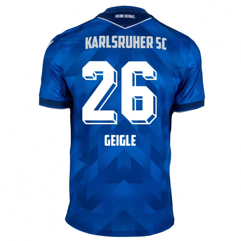 Danxen Kvinnor Fynn Geigle #26 Blå Vit Hemmatröja Matchtröjor 2025/26 Tröjor T-Tröja