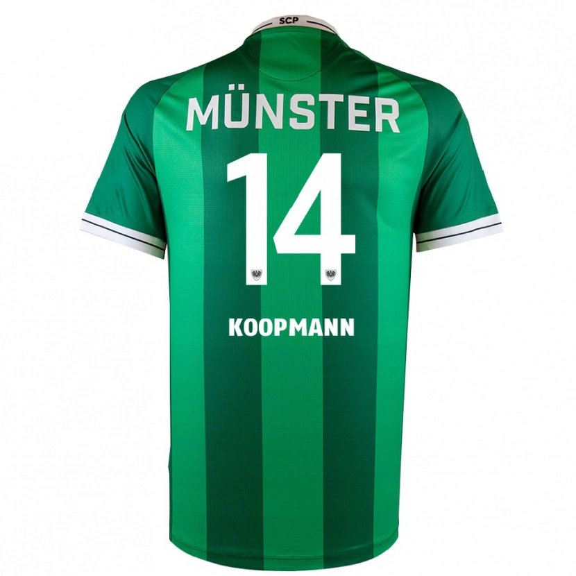 Danxen Kvinnor Pascal Koopmann #14 Grön Vit Hemmatröja Matchtröjor 2025/26 Tröjor T-Tröja