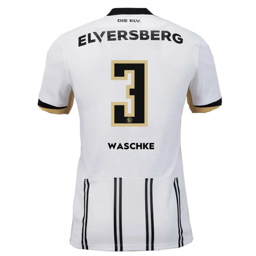 Danxen Kvinnor Finn Waschke #3 Vit Svart Hemmatröja Matchtröjor 2025/26 Tröjor T-Tröja