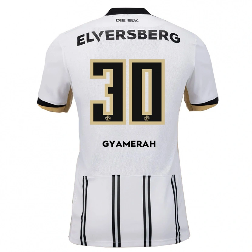 Danxen Kvinnor Jan Gyamerah #30 Vit Svart Hemmatröja Matchtröjor 2025/26 Tröjor T-Tröja