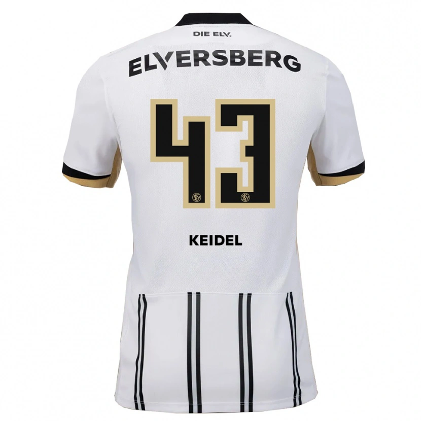 Danxen Kvinnor Felix Keidel #43 Vit Svart Hemmatröja Matchtröjor 2025/26 Tröjor T-Tröja