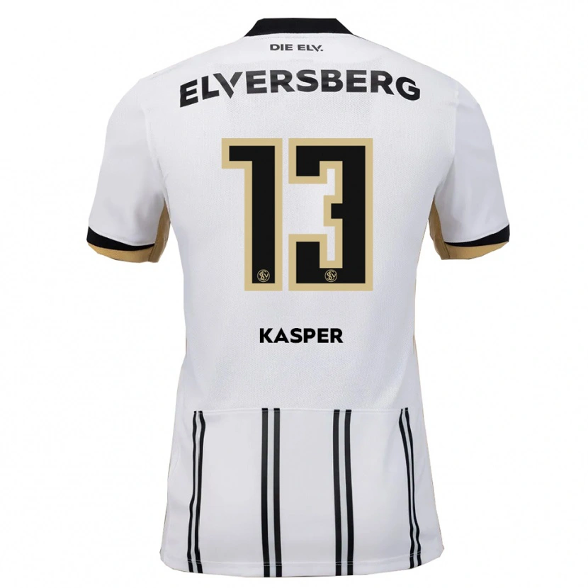 Danxen Kvinnor Yannik Kasper #13 Vit Svart Hemmatröja Matchtröjor 2025/26 Tröjor T-Tröja