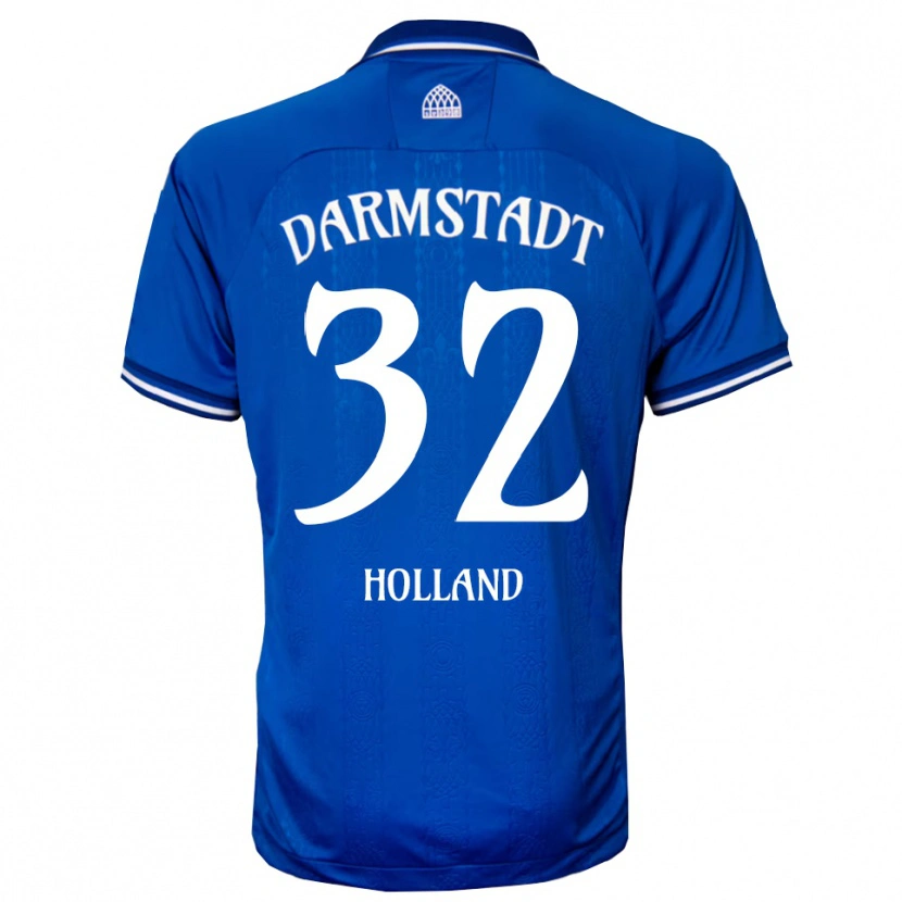 Danxen Kvinnor Fabian Holland #32 Blå Vit Hemmatröja Matchtröjor 2025/26 Tröjor T-Tröja