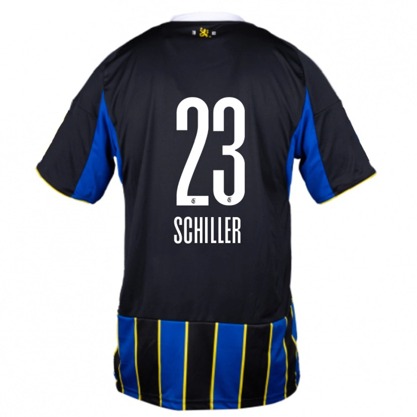 Danxen Kvinnor Niklas Schiller #23 Blå Svart Gul Hemmatröja Matchtröjor 2025/26 Tröjor T-Tröja