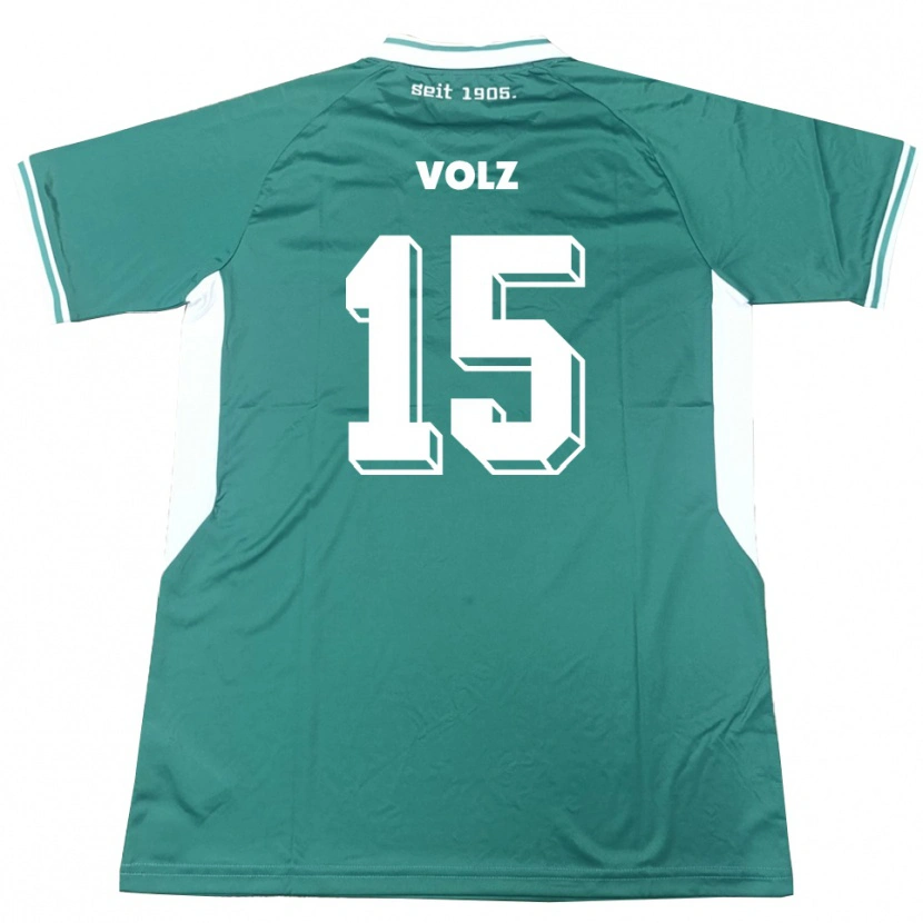 Danxen Kvinnor Andrej Volz #15 Grön Vit Hemmatröja Matchtröjor 2025/26 Tröjor T-Tröja