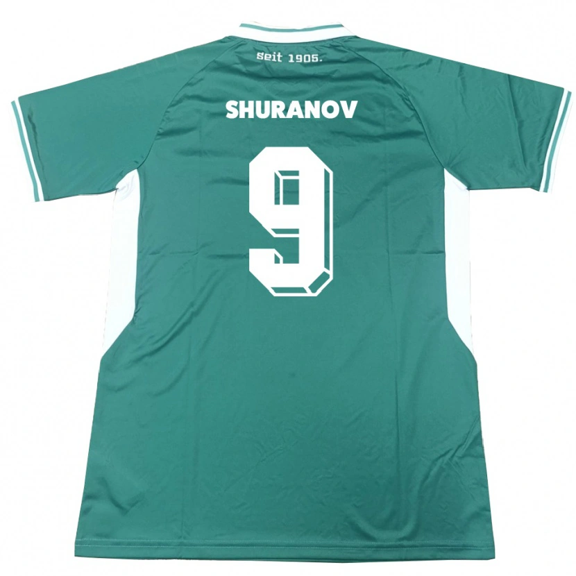 Danxen Kvinnor Erik Shuranov #9 Grön Vit Hemmatröja Matchtröjor 2025/26 Tröjor T-Tröja