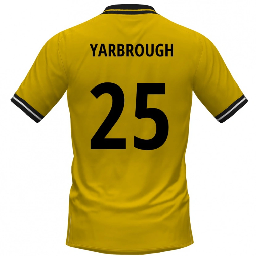 Danxen Kvinnor Lamar Yarbrough #25 Gul Svart Hemmatröja Matchtröjor 2025/26 Tröjor T-Tröja