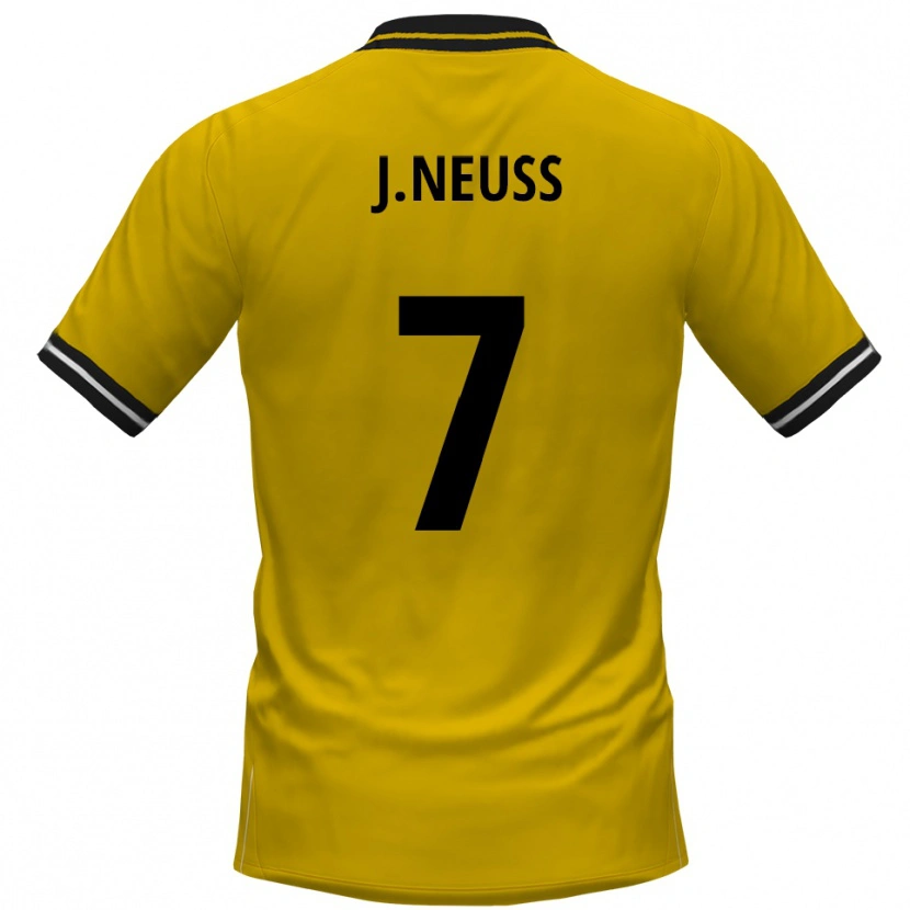 Danxen Kvinnor Julian Neuss #7 Gul Svart Hemmatröja Matchtröjor 2025/26 Tröjor T-Tröja