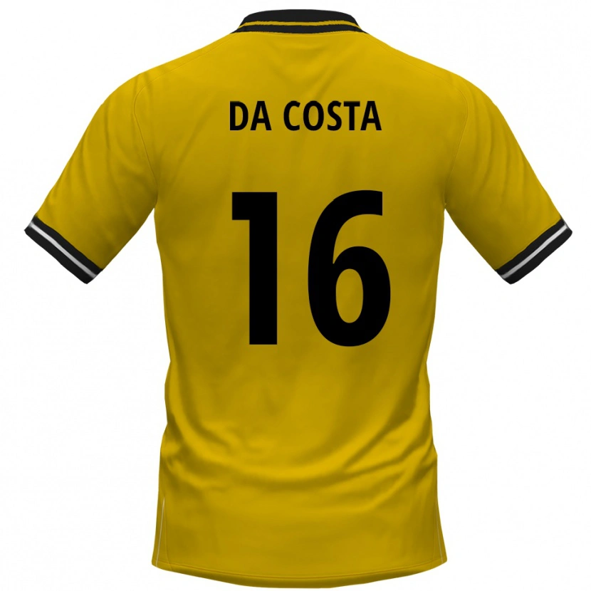 Danxen Kvinnor Fabricio Sylva Da Costa #16 Gul Svart Hemmatröja Matchtröjor 2025/26 Tröjor T-Tröja
