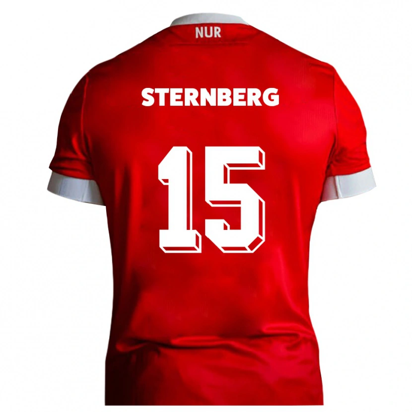 Danxen Kvinnor Michael Sternberg #15 Röd Vit Hemmatröja Matchtröjor 2025/26 Tröjor T-Tröja
