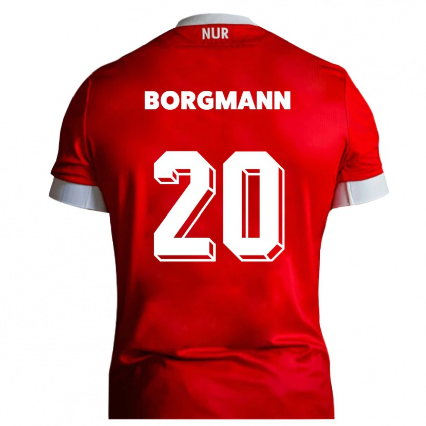 Danxen Kvinnor Axel Borgmann #20 Röd Vit Hemmatröja Matchtröjor 2025/26 Tröjor T-Tröja