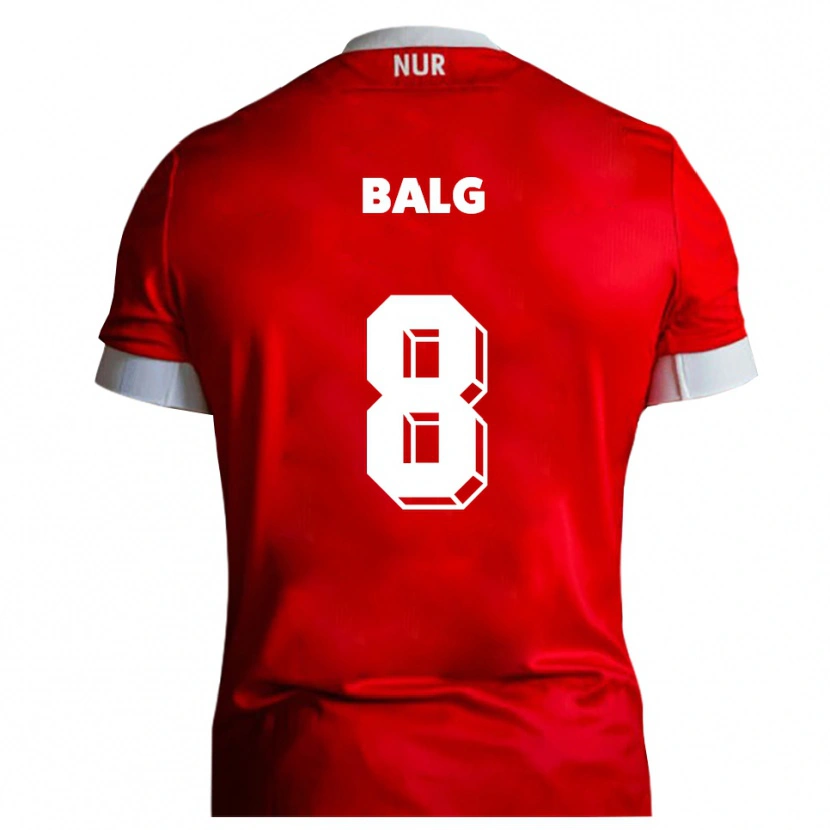 Danxen Kvinnor Fabian Balg #8 Röd Vit Hemmatröja Matchtröjor 2025/26 Tröjor T-Tröja