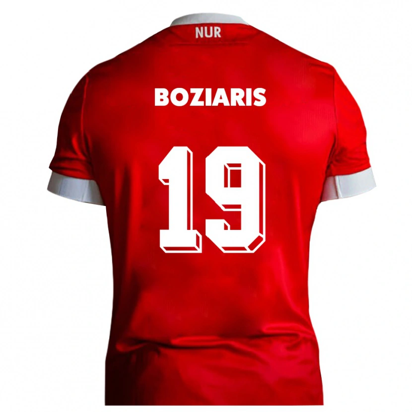 Danxen Kvinnor Jannis Boziaris #19 Röd Vit Hemmatröja Matchtröjor 2025/26 Tröjor T-Tröja